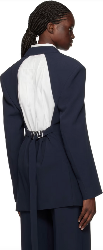 Hugo Boss Jabuckle1 Backless Navy Blazer