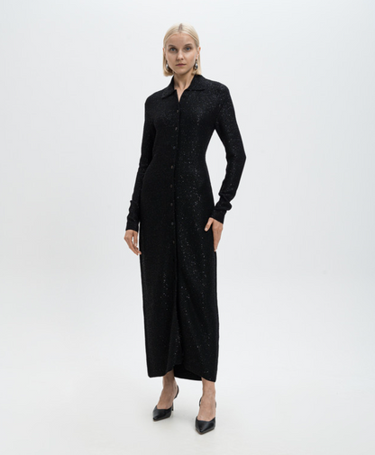 Philosophy di Lorenzo Serafini Seqinned Shirt Maxi Dress