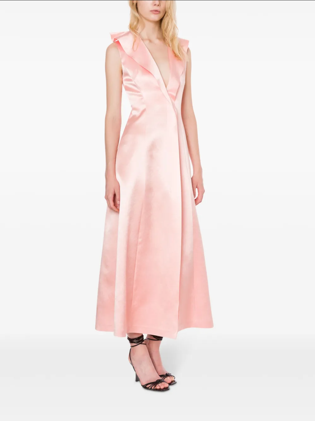 Philosophy di Lorenzo Serafini Pink Duchese Silk Dress