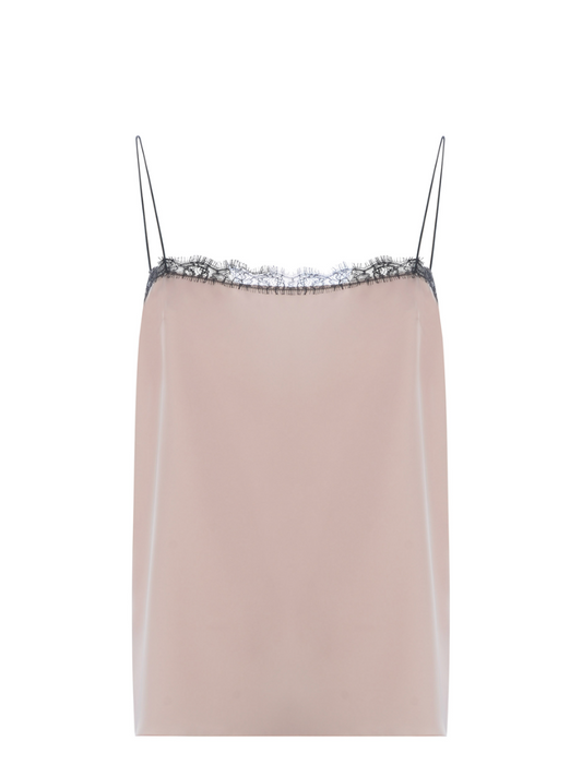 Philosophy di Lorenzo Serafini Lace Trim Pink Satin Camisole