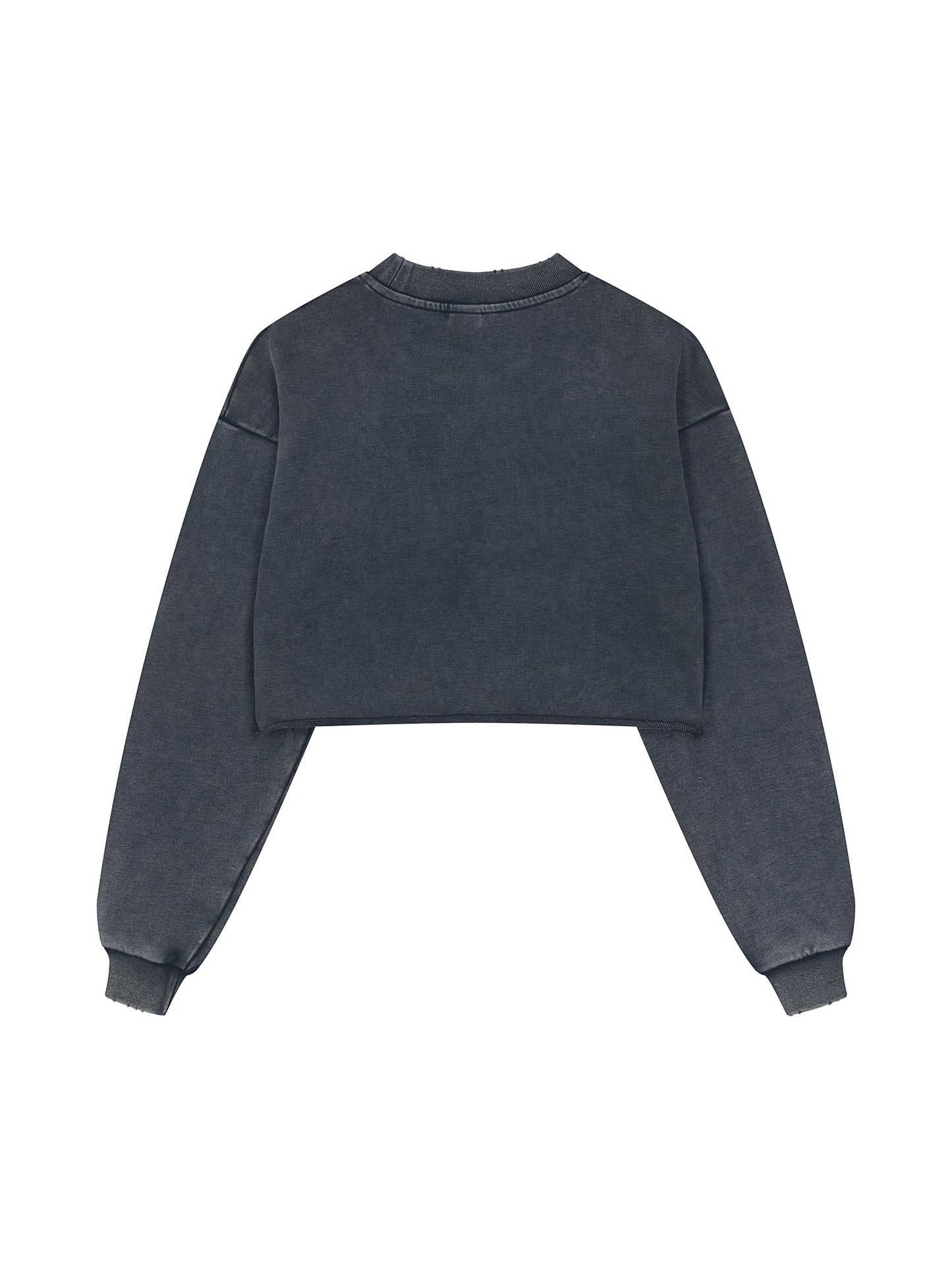 ESSNTIAL ELEMNTS 380G Women's Washed Raw Edge Crop