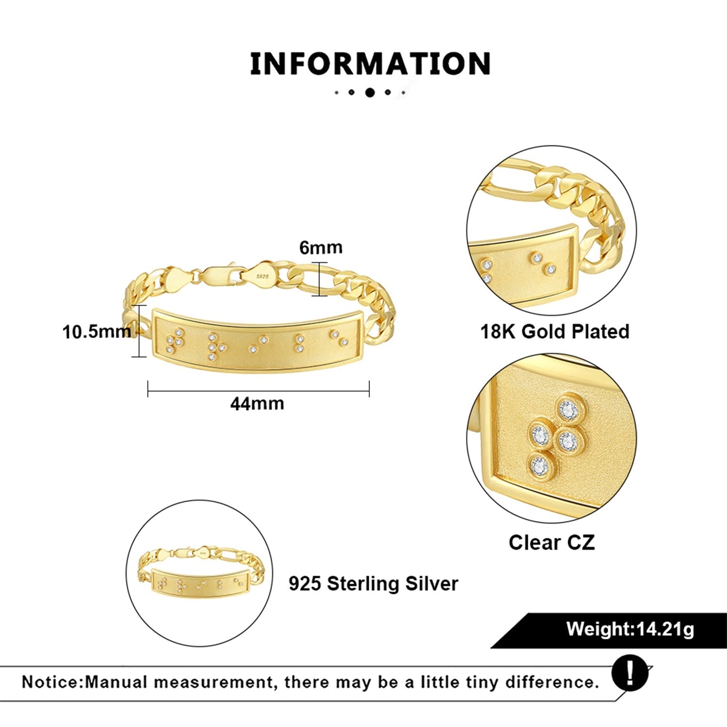 Touchstone Tribe ID Link Bracelet in Gold