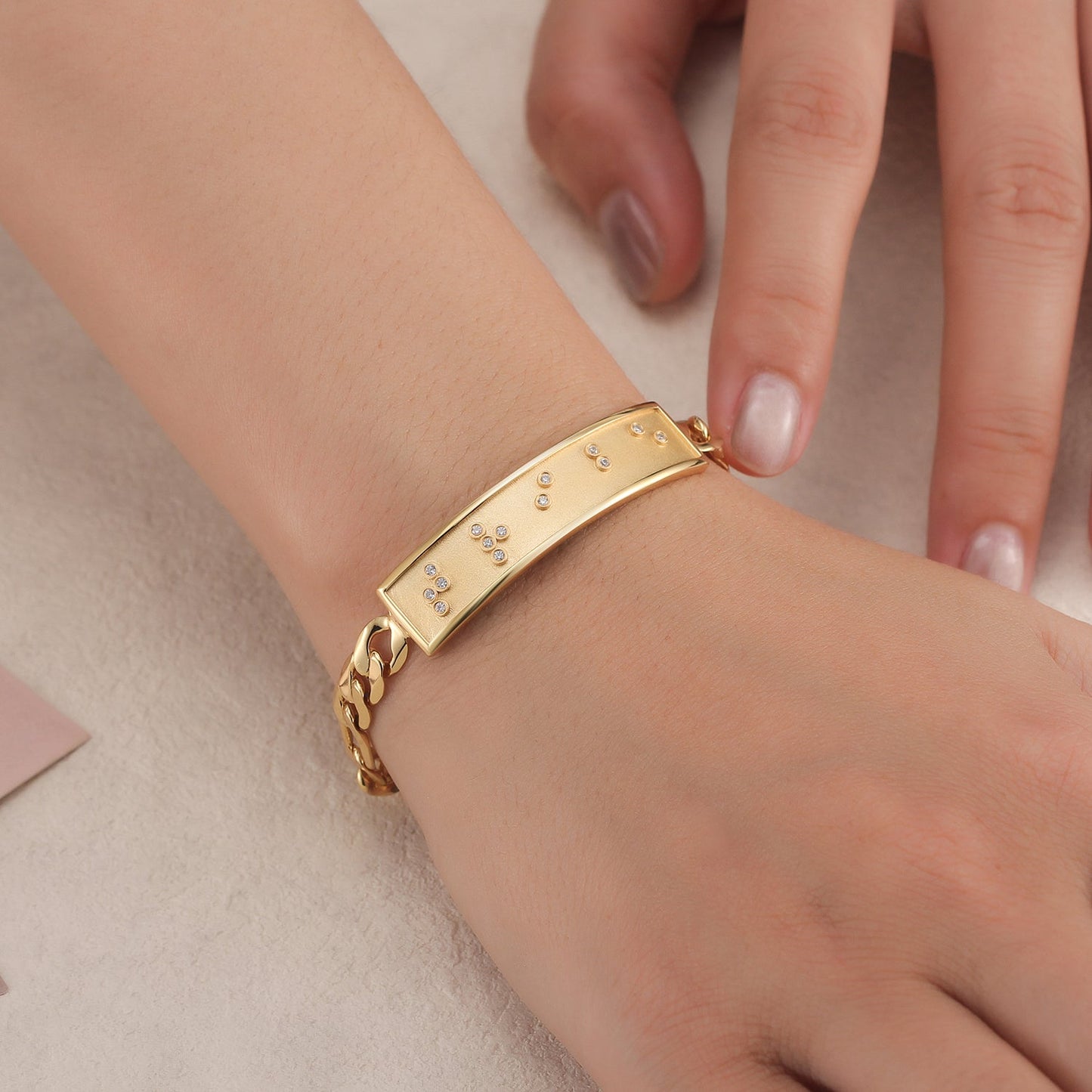 Touchstone Tribe ID Link Bracelet in Gold