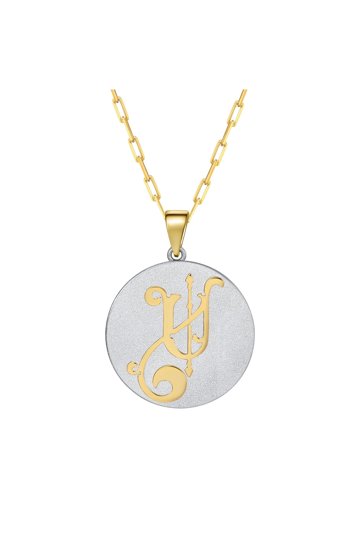 Fancy Initial Pendant Necklace by Saints & Saviors