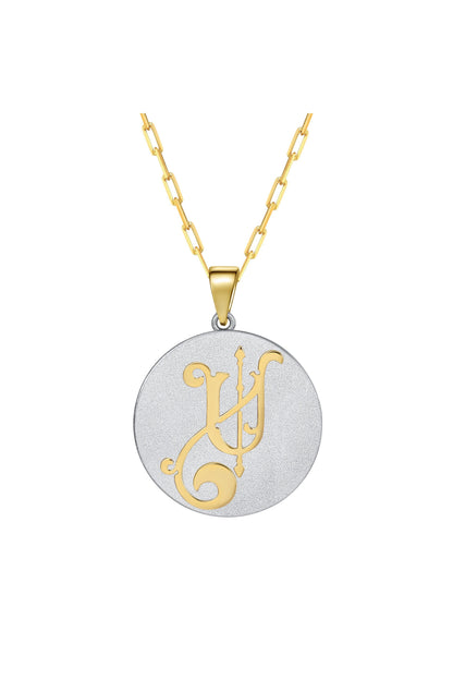 Fancy Initial Pendant Necklace by Saints & Saviors