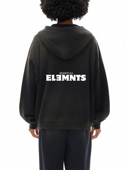 ESSNTIAL ELEMNTS Unisex 420G Frayed Washed Hoodie