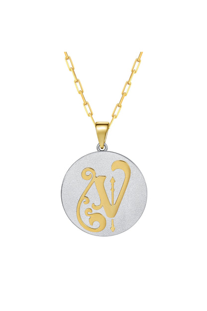 Fancy Initial Pendant Necklace by Saints & Saviors