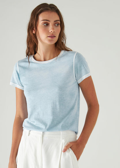 Patrick Assaraf Women's REVERSE SPRAY LIGHTWEIGHT PIMA COTTON T-SHIRT