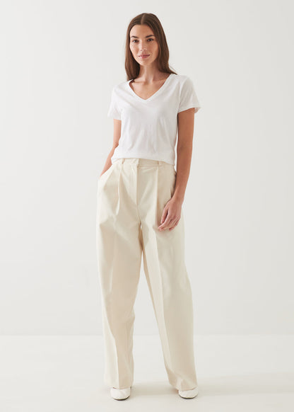 Patrick Assaraf Women's LIGHTWEIGHT PIMA COTTON V-NECK