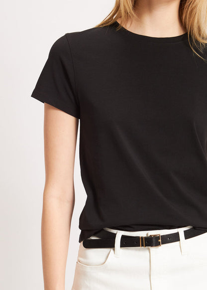 Patrick Assaraf Women's PIMA COTTON STRETCH SLIM T-SHIRT