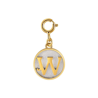 Saints Dainty Fancy Initial Clip on Pendant A-Z