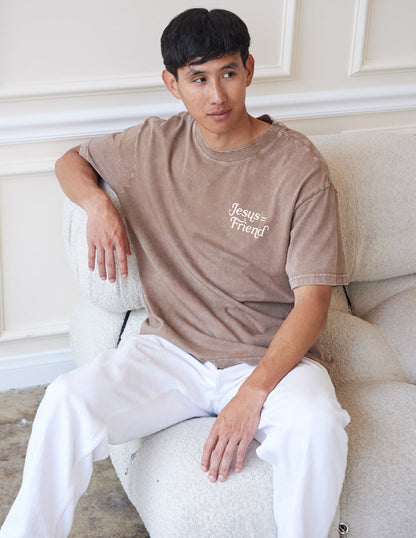 What a Friend in Jesus Brown Unisex Tee