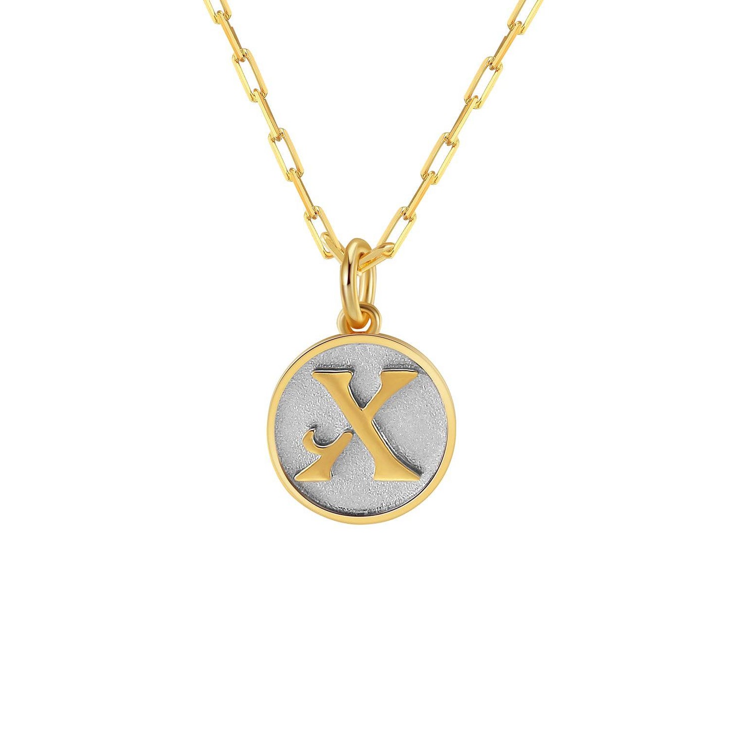 Saints Dainty Fancy Initial Pendant Necklace A-Z