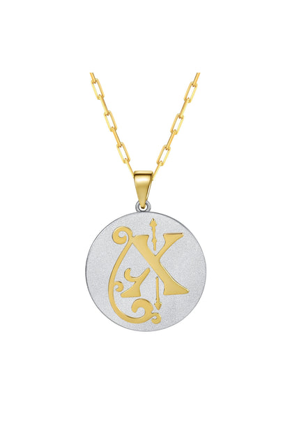 Fancy Initial Pendant Necklace by Saints & Saviors