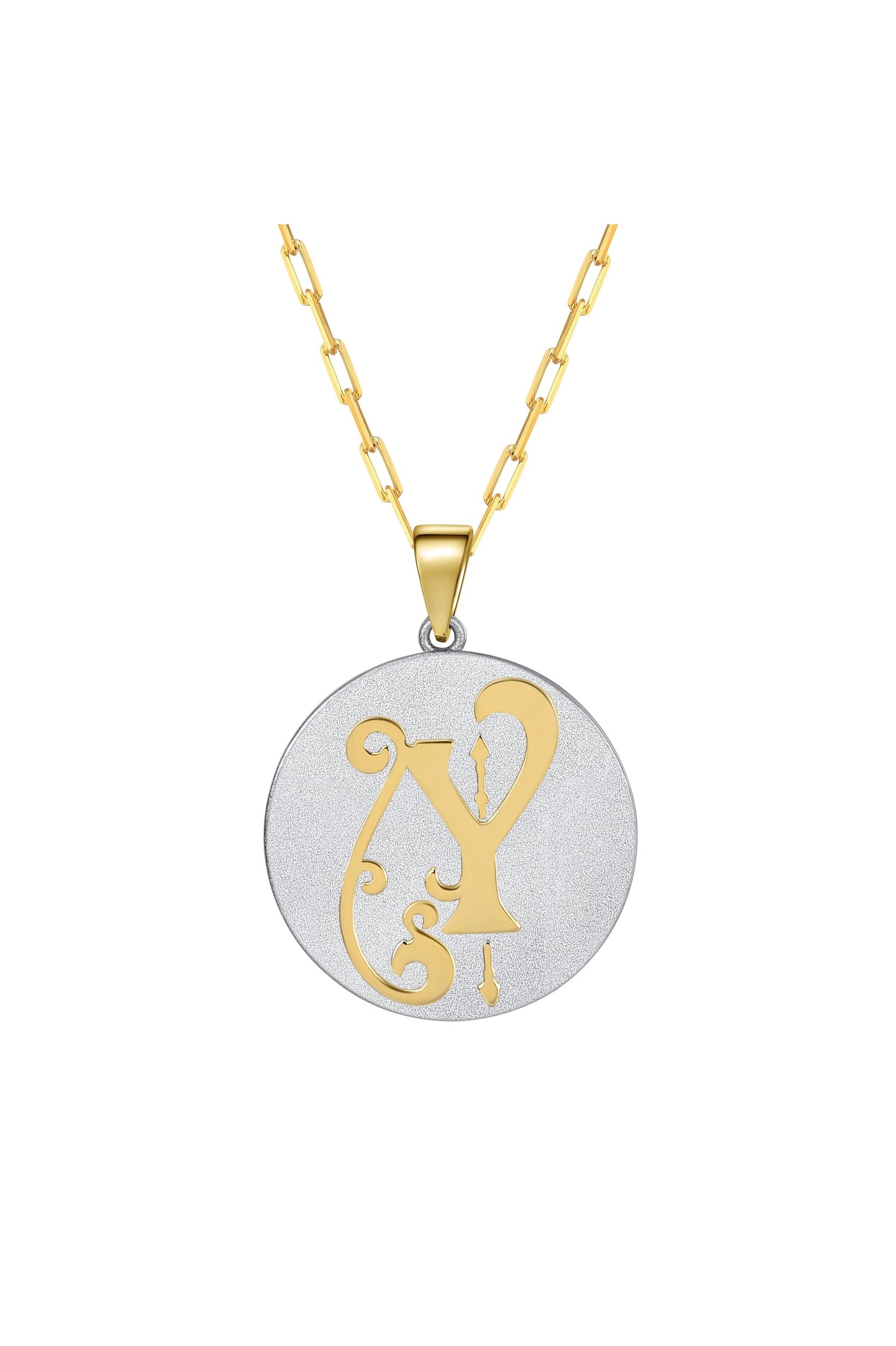 Fancy Initial Pendant Necklace by Saints & Saviors