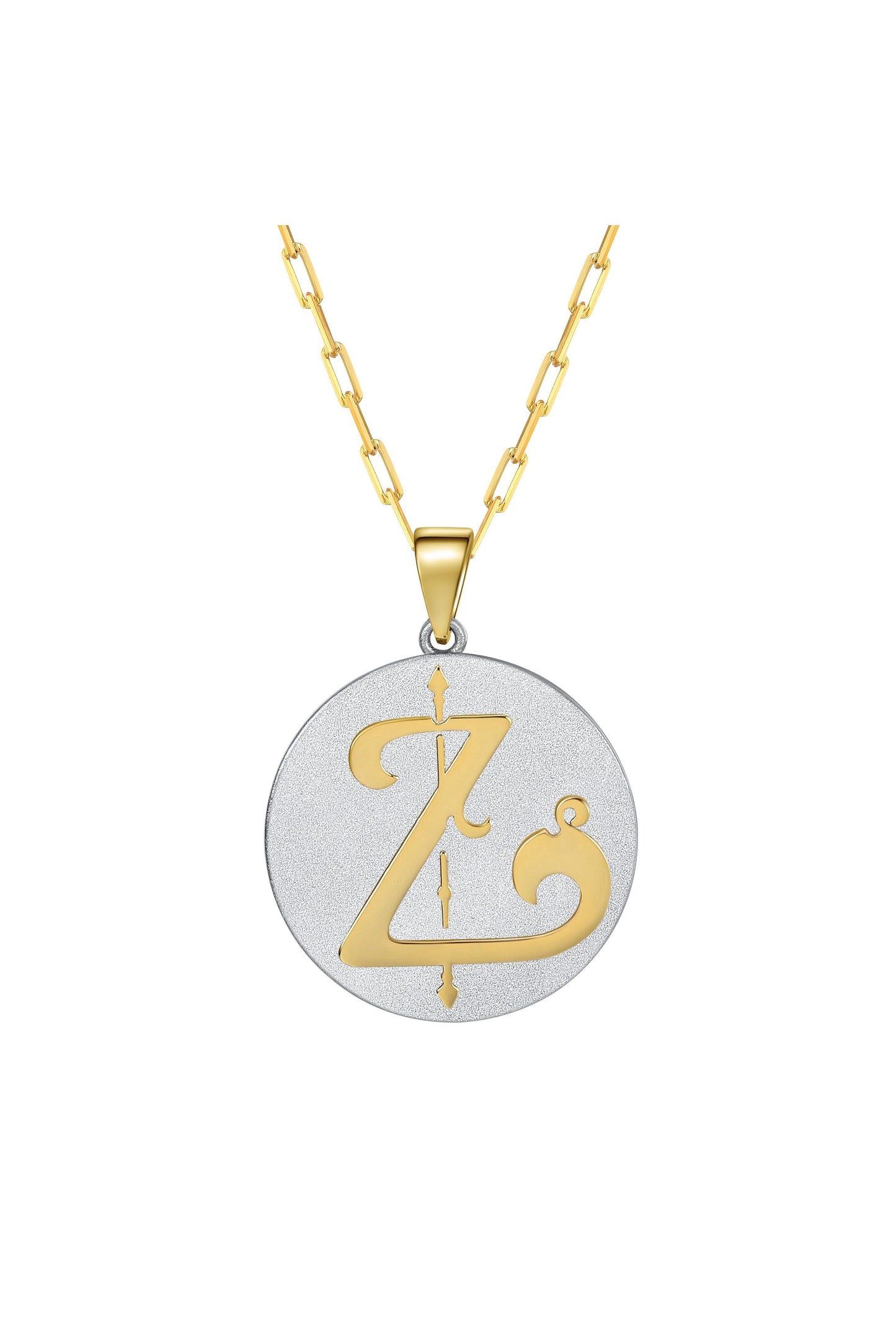 Fancy Initial Pendant Necklace by Saints & Saviors