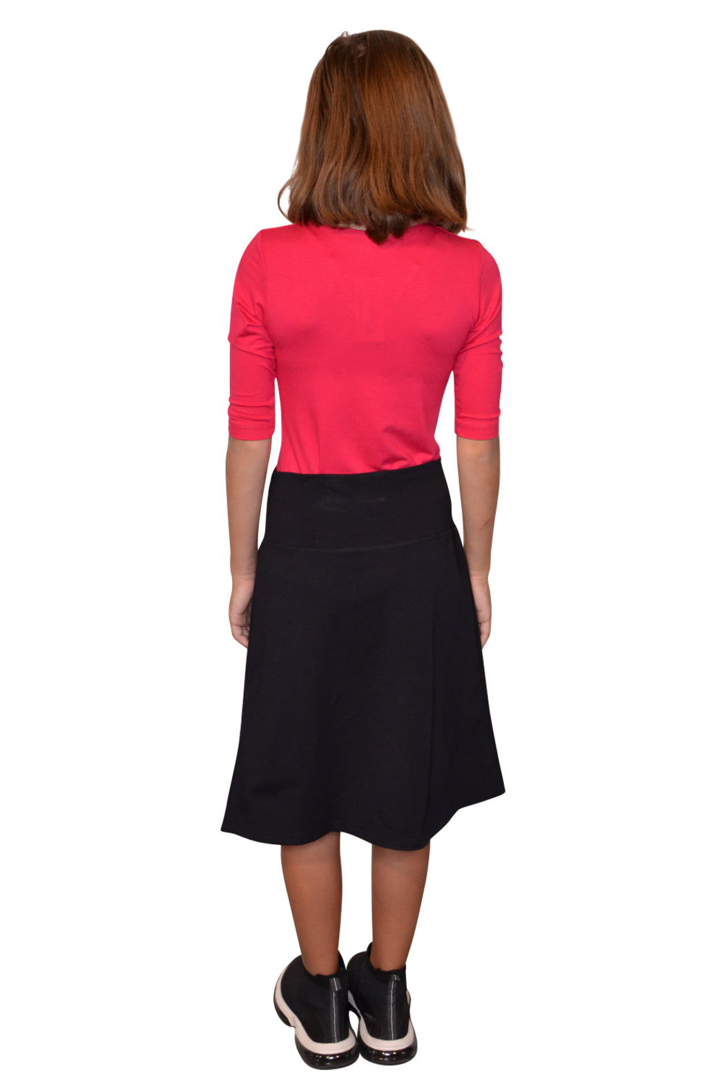 GIRLS A-line Cotton Lycra Knee Length Skirt #1913