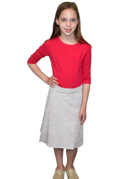 GIRLS A-line Cotton Lycra Knee Length Skirt #1913