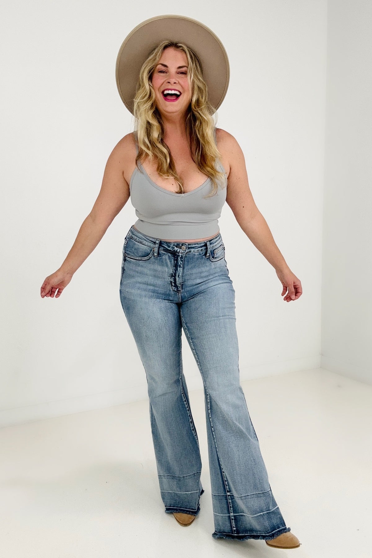 Judy Blue High Waist Tummy Control With Release Hem Flare Jeans