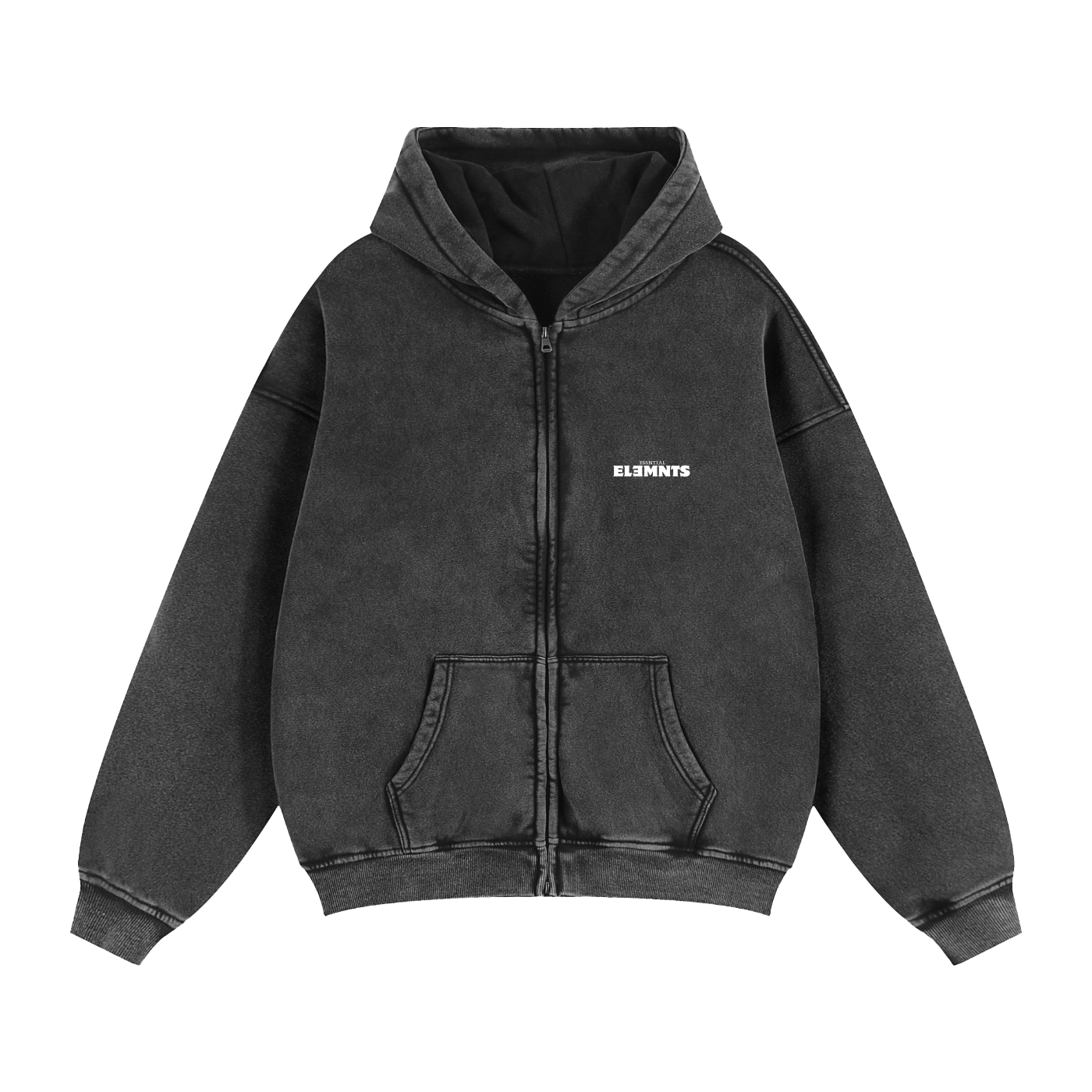ESSNTIAL ELEMNTS Unisex 355G Washed Boxy Hoodie