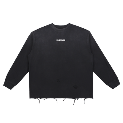 ESSNTIAL ELEMNTS Unisex 270G Snow Wash Raw Edge Sweatshirt