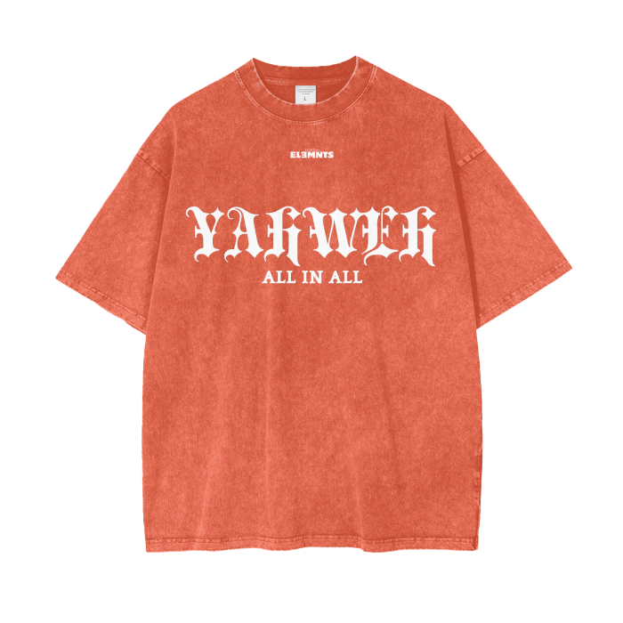 ESSNTIAL ELEMNTS Acid Wash Unisex Oversize Tee