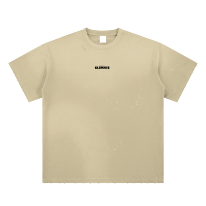 ESSNTIAL ELEMNTS Unisex 250G Paint Splatter Faded Tee