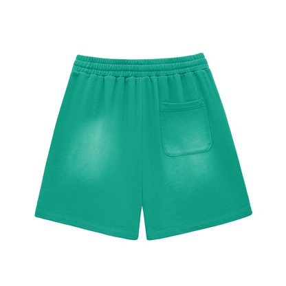 ESSNTIAL ELEMNTS Unisex 350G Sun Fade Raw Edge Shorts