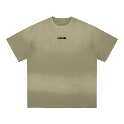 ESSNTIAL ELEMNTS Unisex 260G Sun Fade Hand-Frayed Cotton Tee