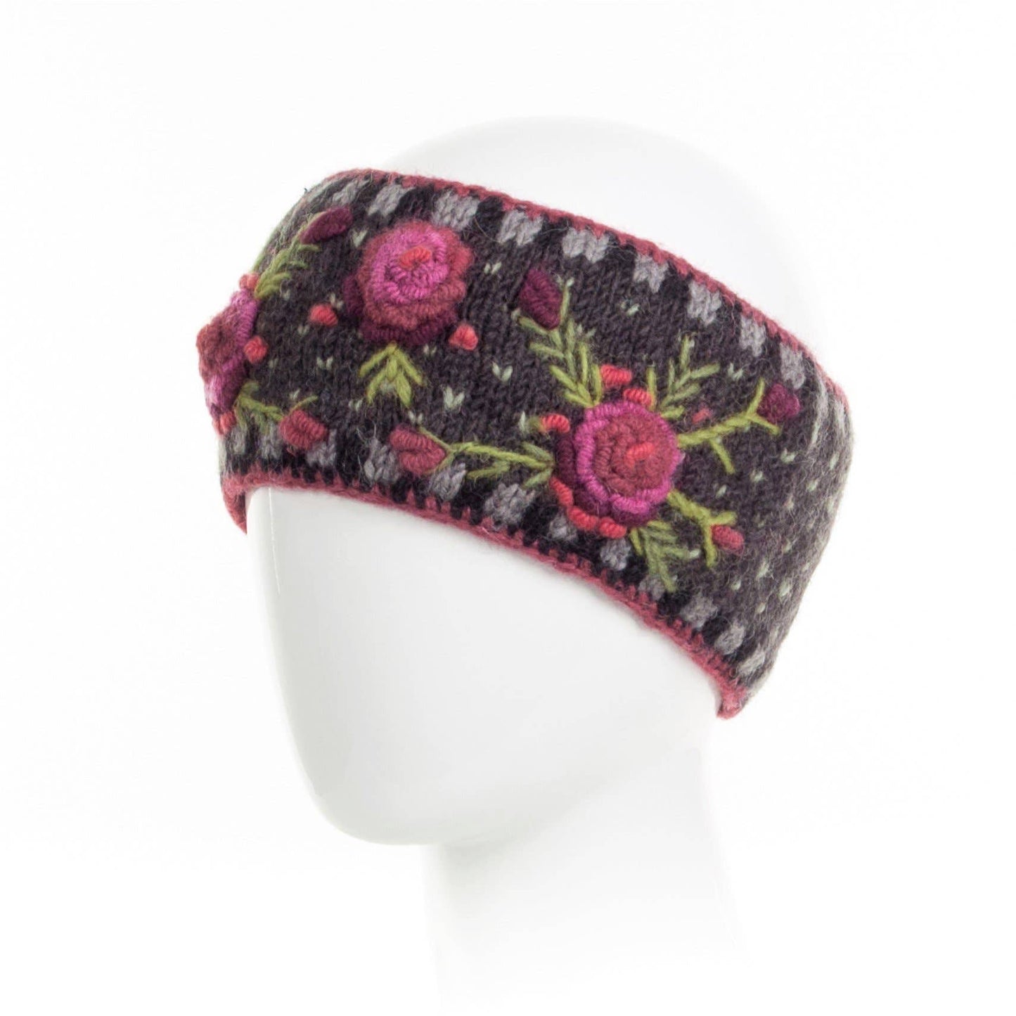 Aubrey  - women's wool knit headband: Begonia