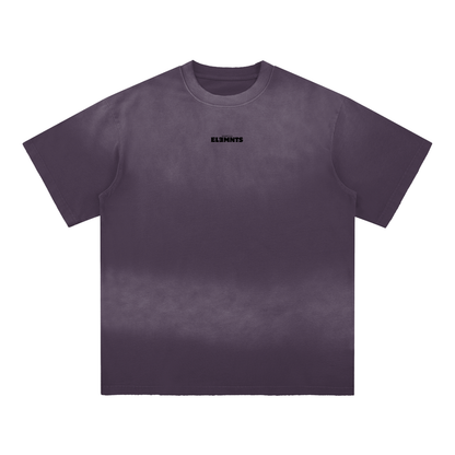ESSNTIAL ELEMNTS Unisex 260G Sun Fade Hand-Frayed Cotton Tee