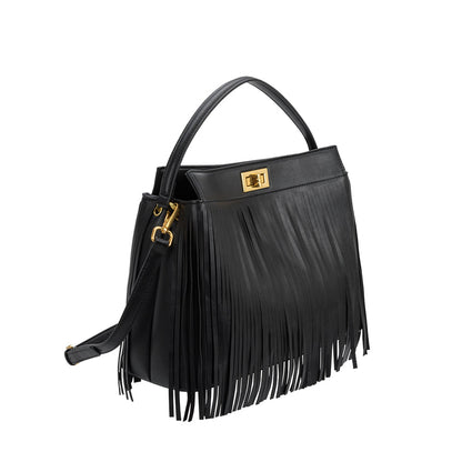 Anne Black Recycled Vegan Top Handle Bag