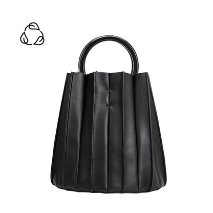 Lily Black Small Recycled Vegan Top Handle Bag