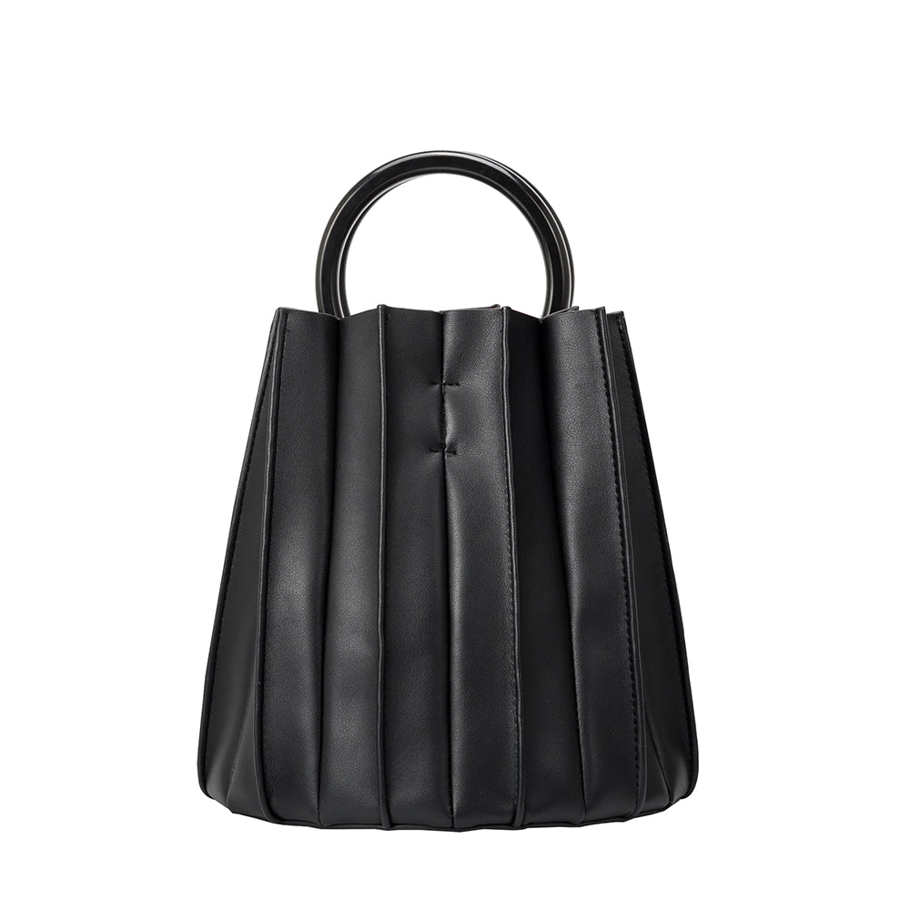 Lily Black Small Recycled Vegan Top Handle Bag
