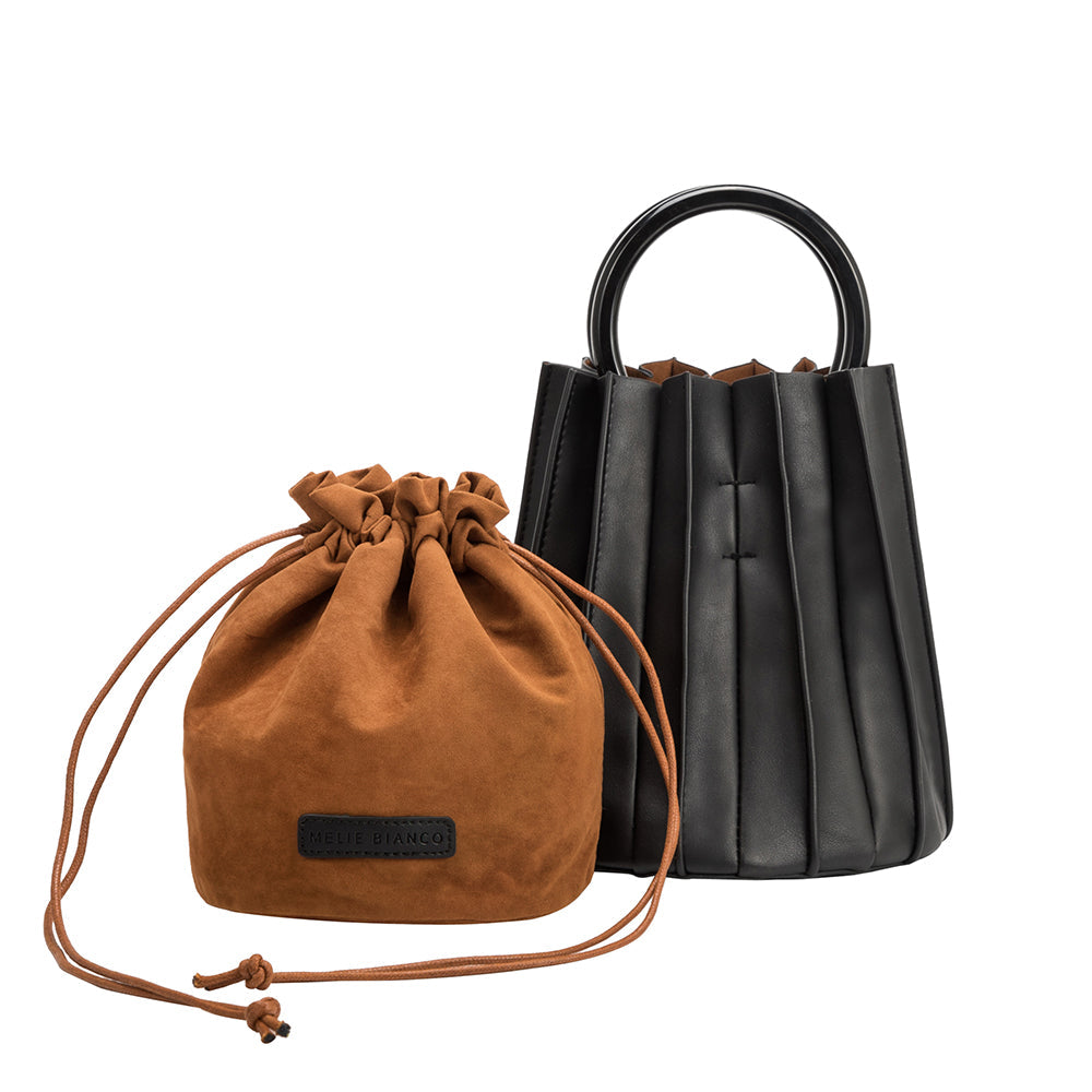Lily Black Small Recycled Vegan Top Handle Bag