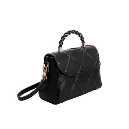 Ruby Black Recycled Vegan Top Handle Bag