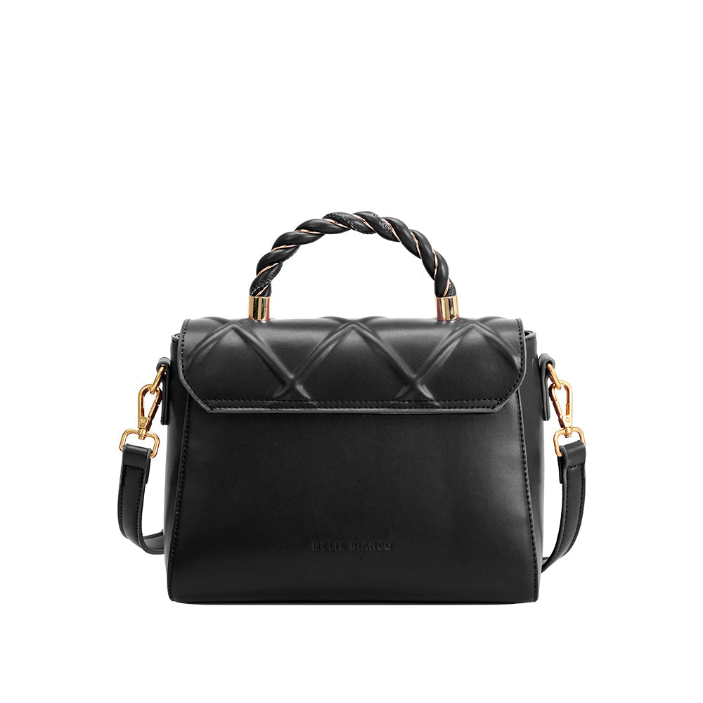Ruby Black Recycled Vegan Top Handle Bag