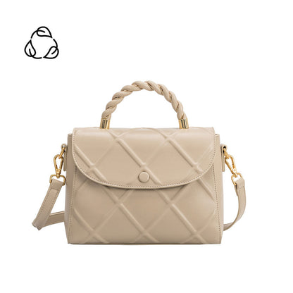Ruby Taupe Recycled Vegan Top Handle Bag