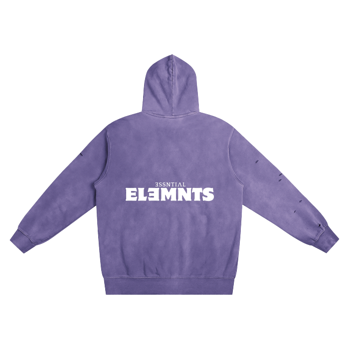ESSNTIAL ELEMNTS Unisex 400G Faded Wash Hoodie