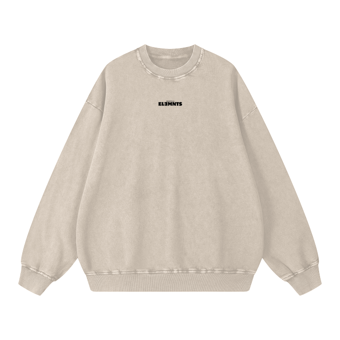 ESSNTIAL ELEMNTS Unisex 360G Acid Wash Sweatshirt