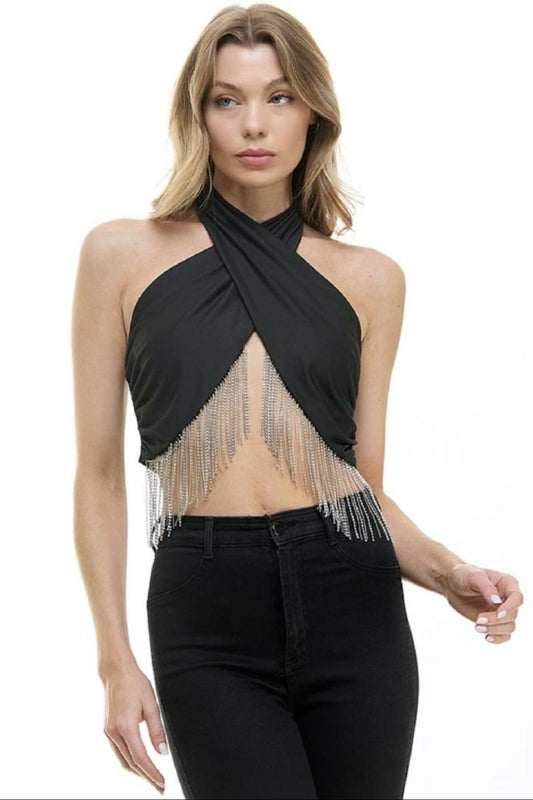 Crossover Halter Top