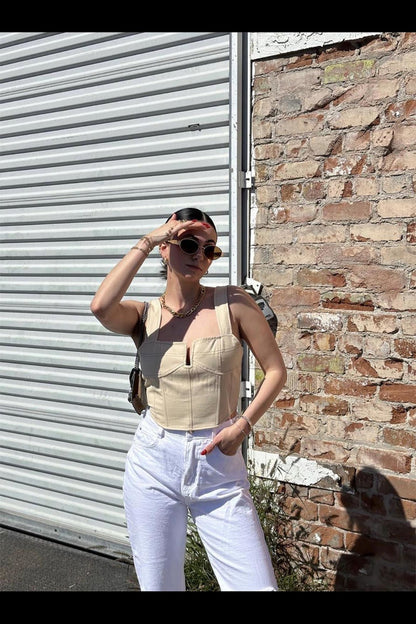 Ecru Bustier Top