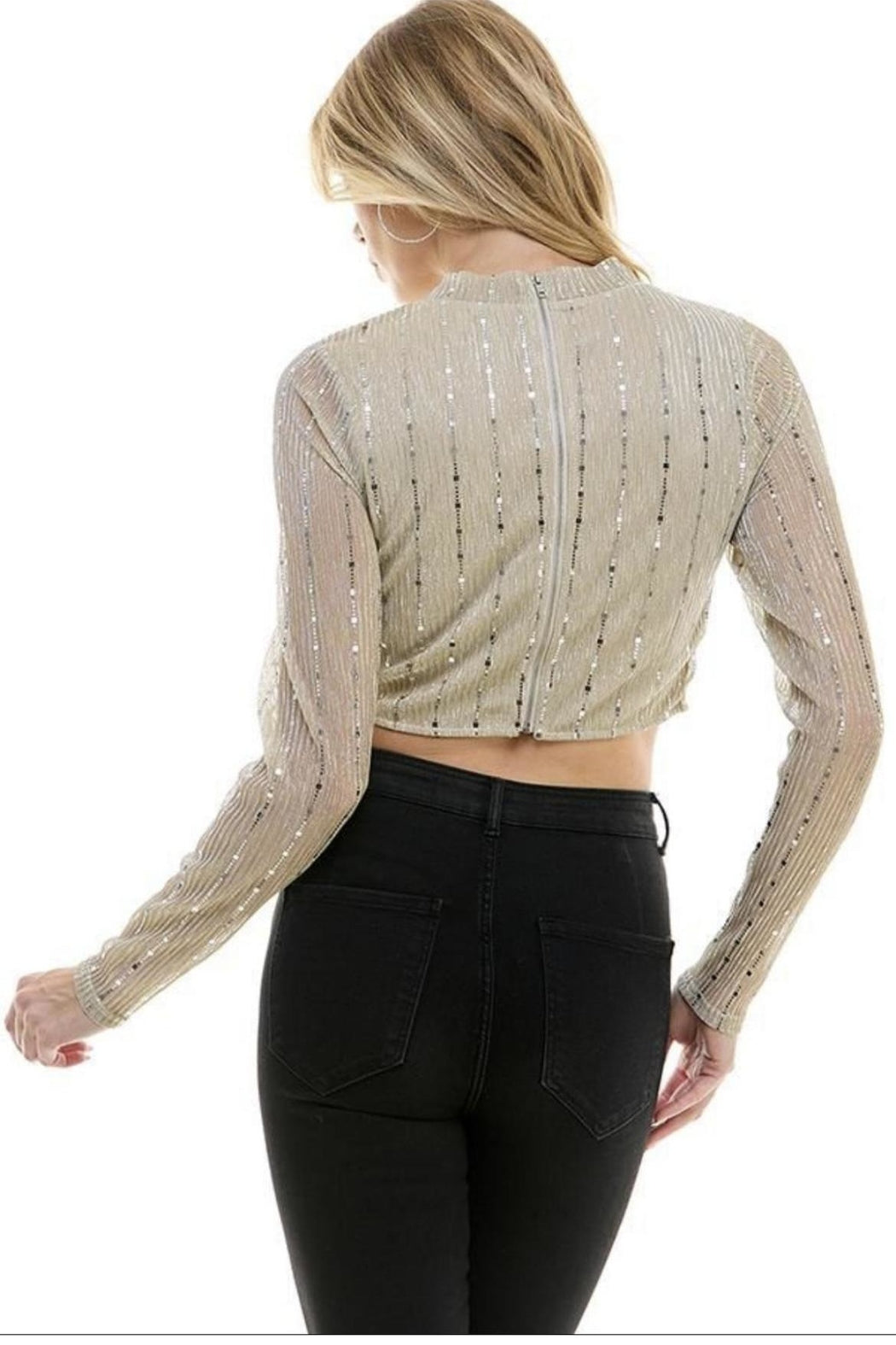 Metallic Crop Top