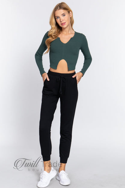 Raw Cut Knit Top
