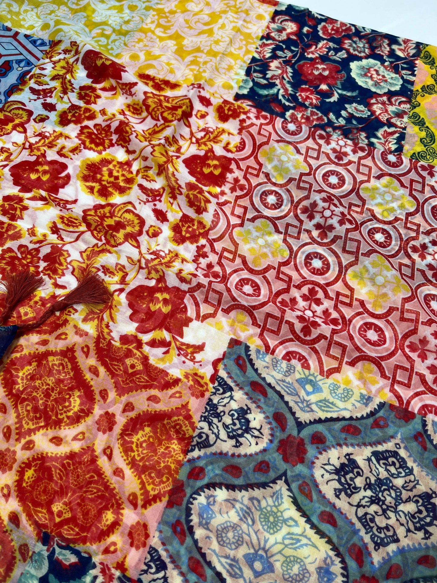 Multicolor Cotton/ Viscose Floral Scarf for women