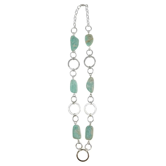 Amazonite Sterling Silver Plated Necklace