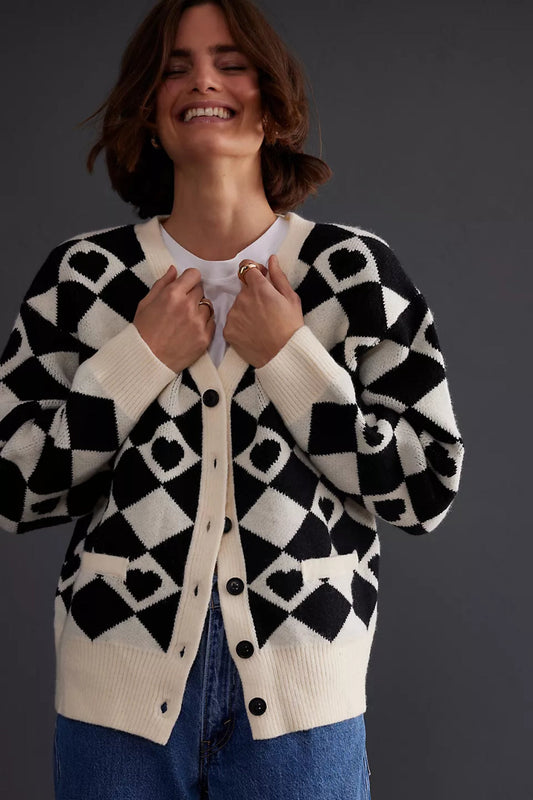 Checkered Hearts Cardigan