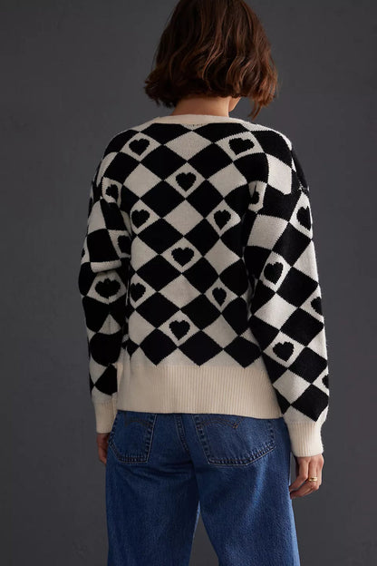 Checkered Hearts Cardigan