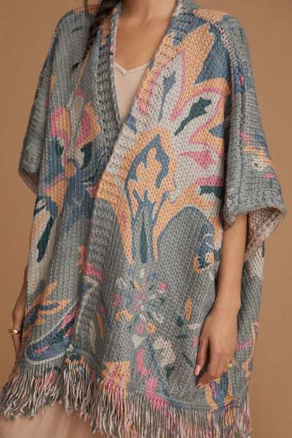 Elora Knit Tassel Woven Kimono