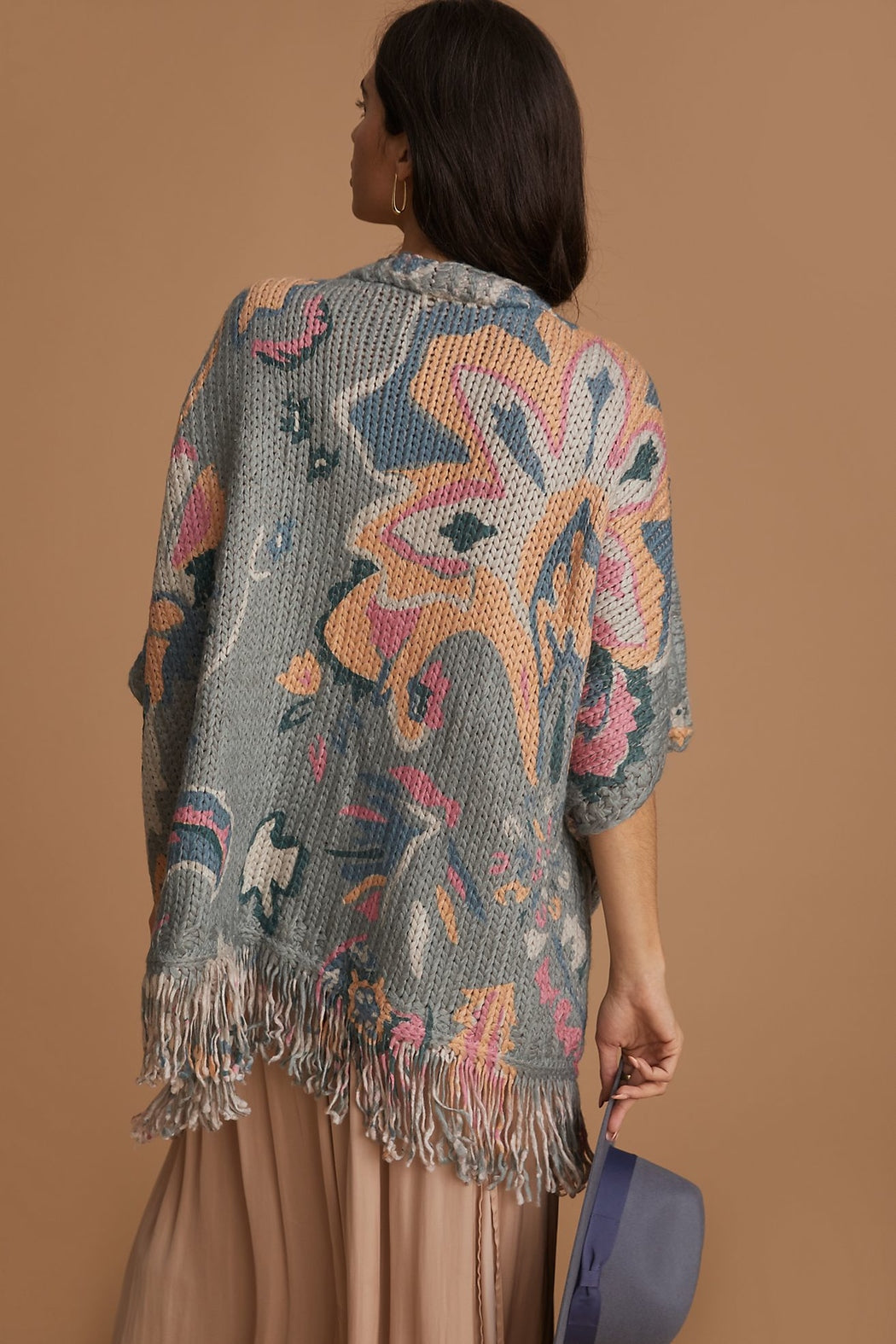 Elora Knit Tassel Woven Kimono